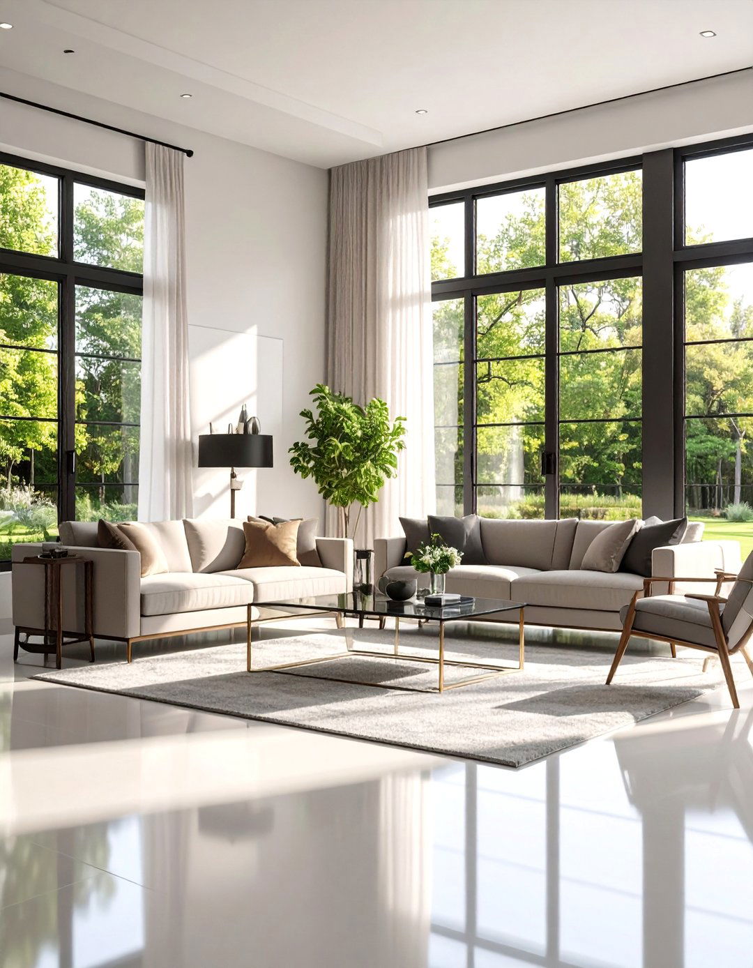Light and Airy Living Room With Grey Walls and Black Trim - 20 Living Room With Grey Walls and Black Trim