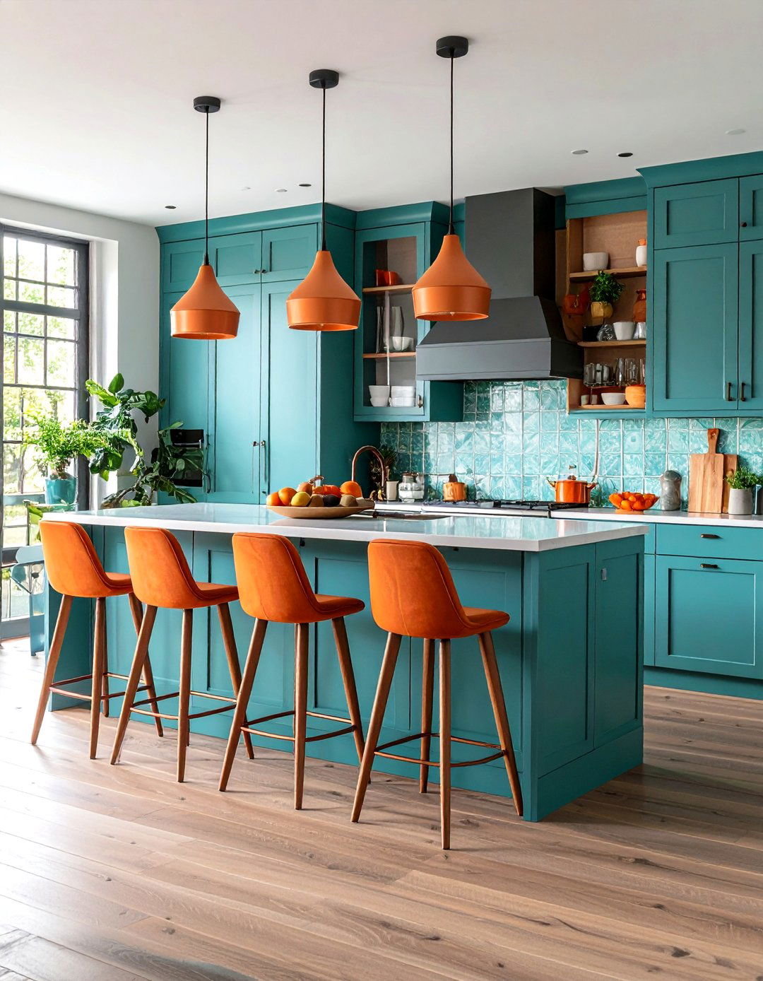 Lighting Considerations - 20 Teal and Orange Color Scheme for Your Rooms