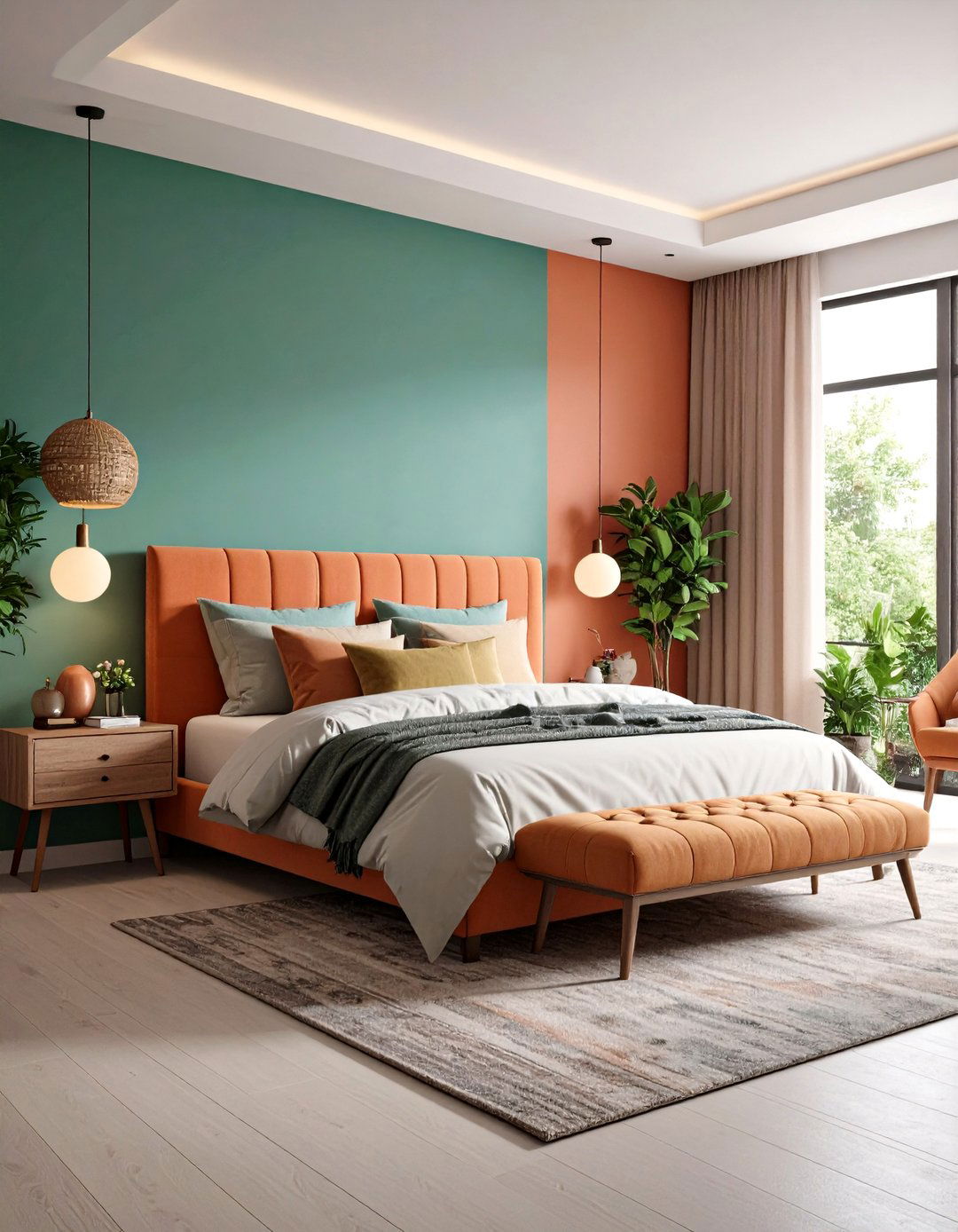 Lighting Enhanced Colorful Bedroom Ideas - 20 Colorful Bedroom Ideas