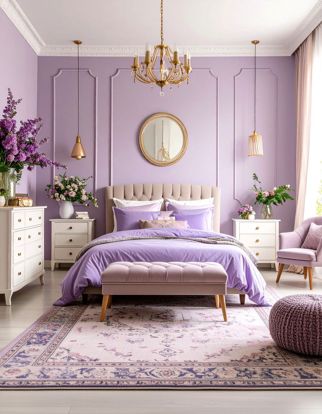 Lilac Bedroom with Maximalist Eclectic Energy - 20 Lilac Bedroom Ideas