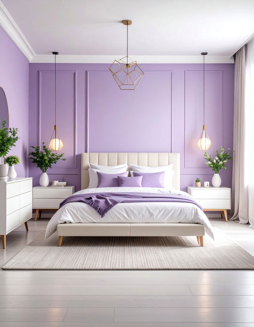 Lilac Bedroom with Modern Minimalist Design - 20 Lilac Bedroom Ideas