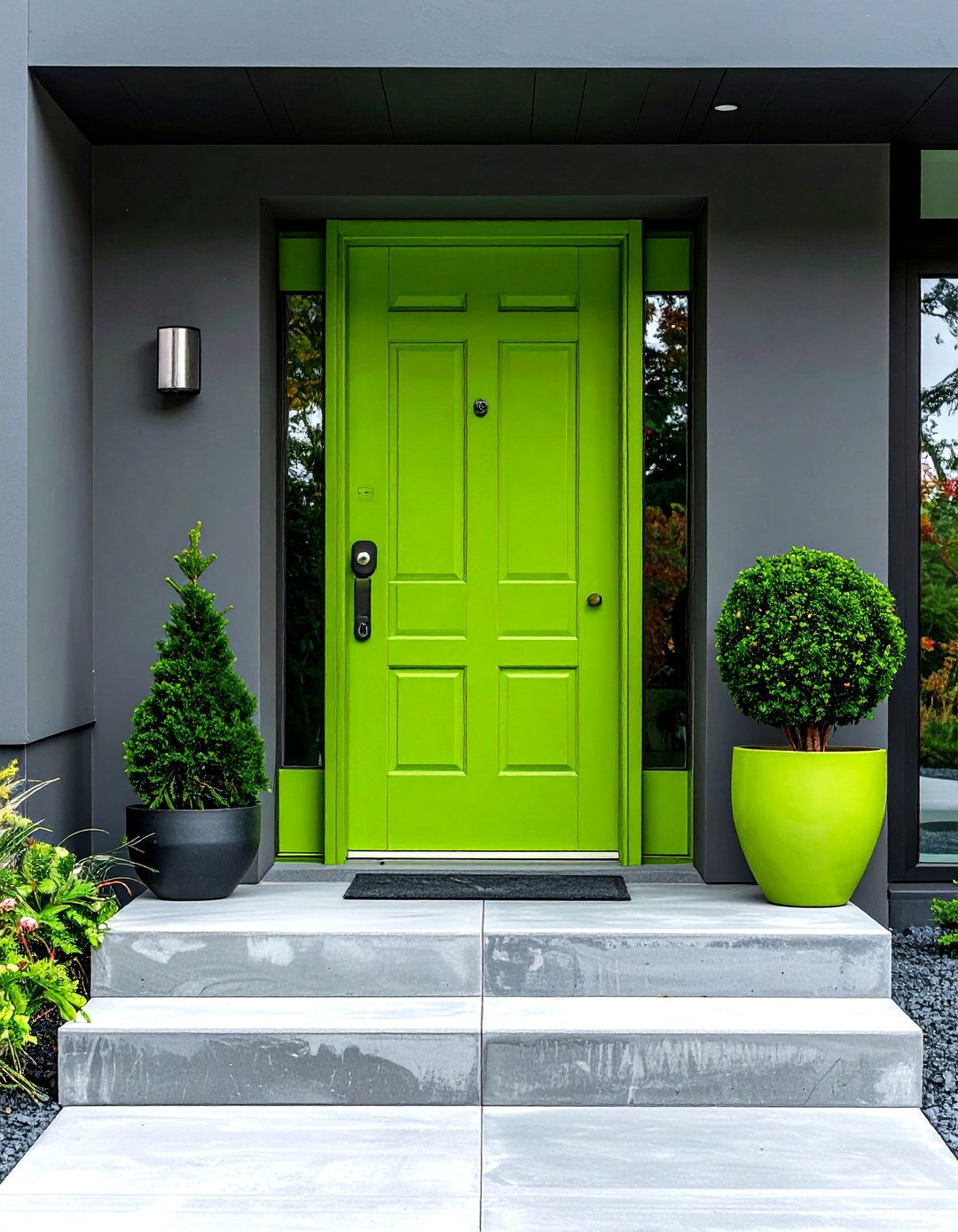 Lime Green Front Door Modern Pop - 20 Green Front Door Ideas