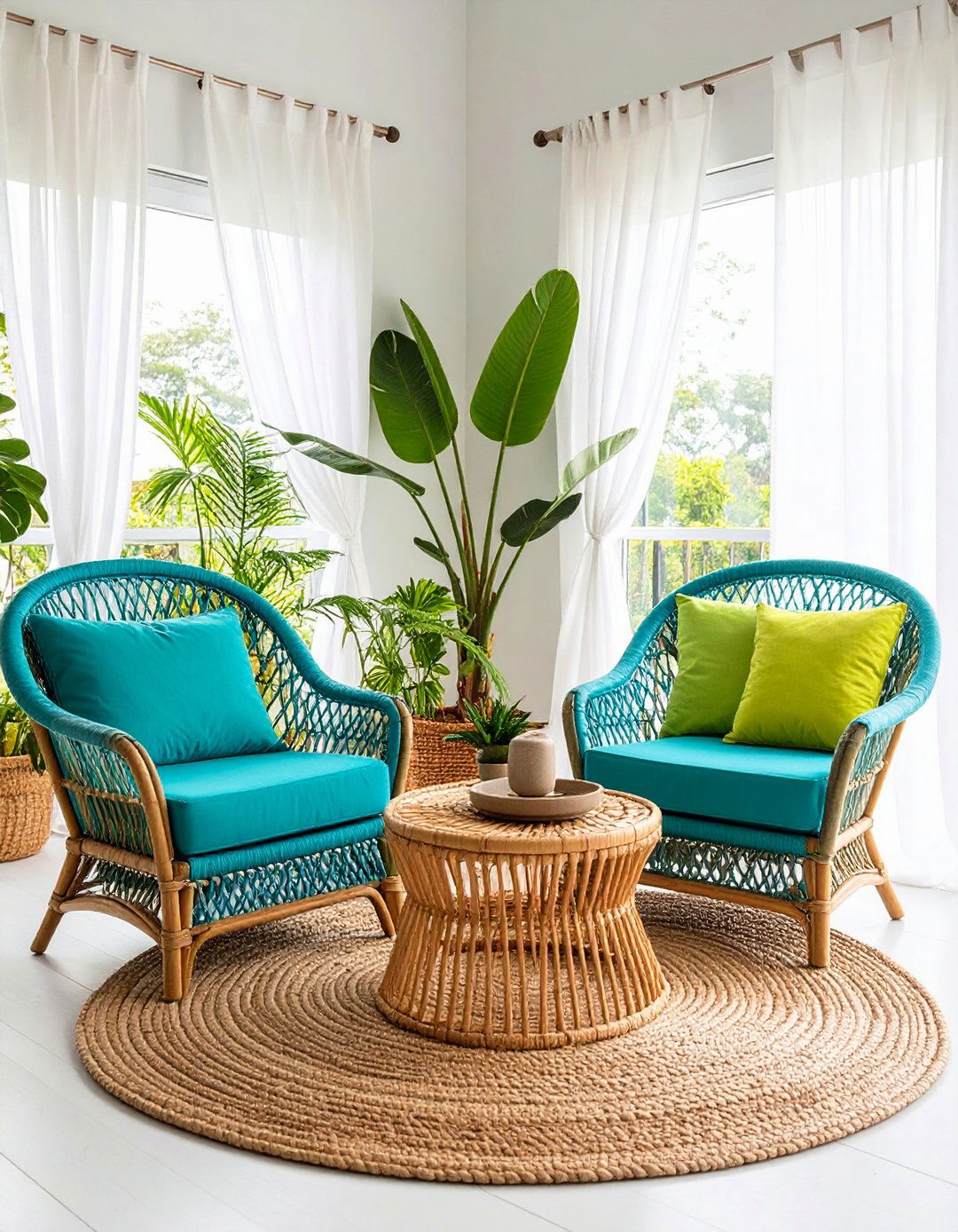 Lime Green and Turquoise Blue for Tropical Zest - 20 Blue and Green Color Combos for Decorating