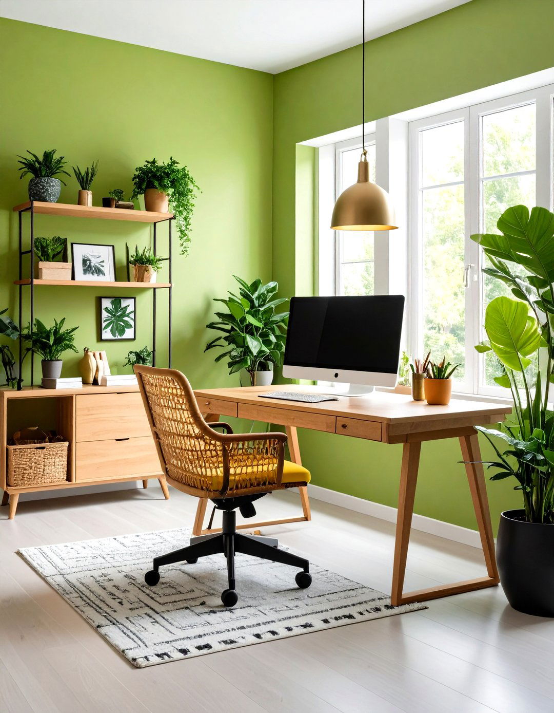 Lime White Bright Home Office Paint Color - 20 Home Office Paint Colors