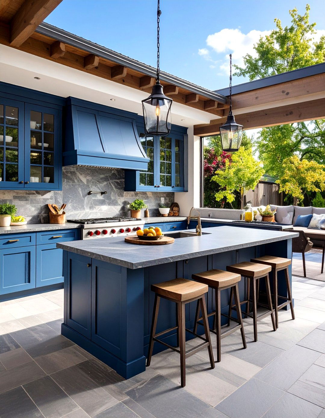 Limestone - 20 Types of Outdoor Kitchen Countertops