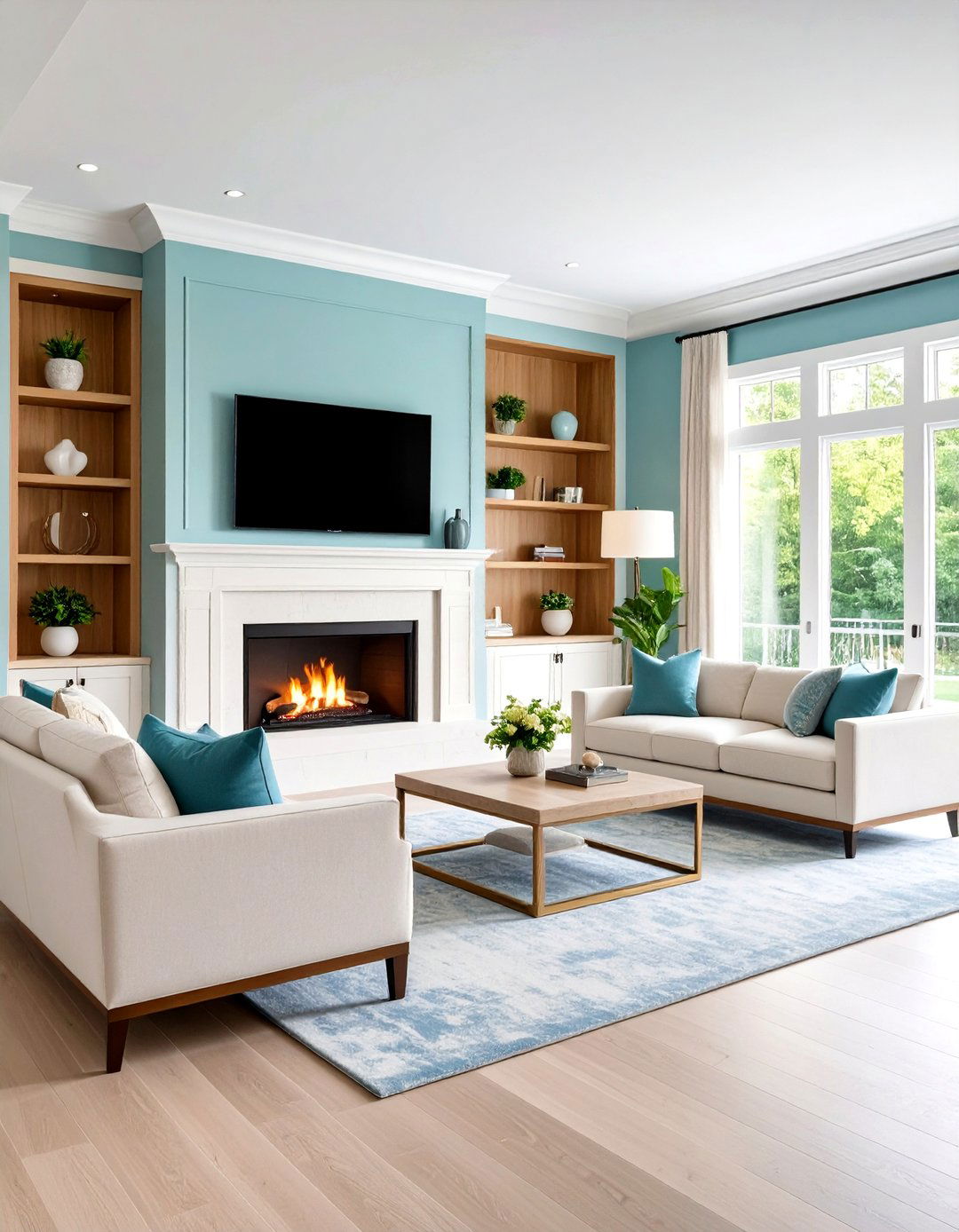 Linear Fireplace with Mixed Material Collage - 20 Linear Fireplace Ideas With Tv Above