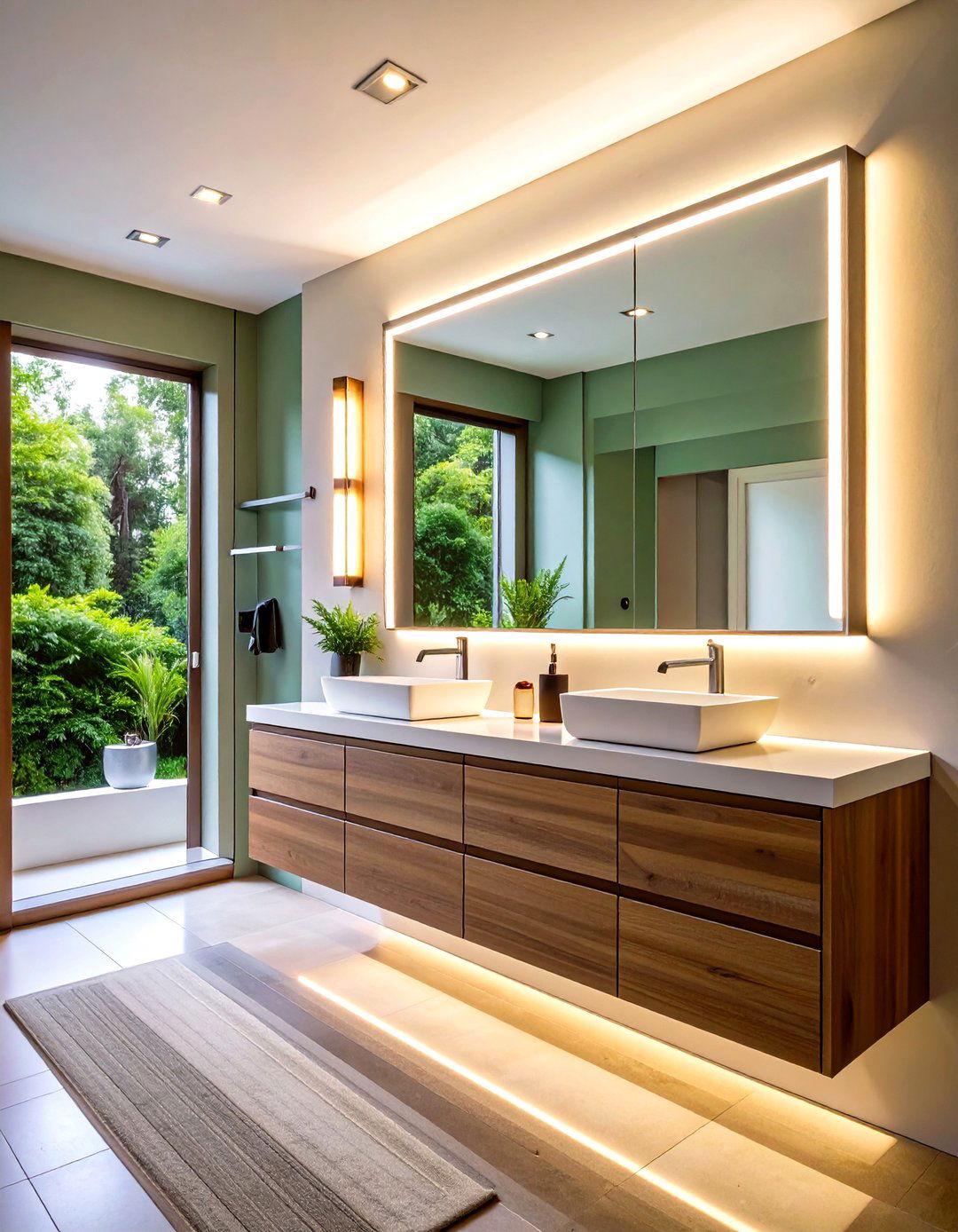 Linear LED Vanity Bar Small Bathroom Lighting - 20 Small Bathroom Lighting Ideas