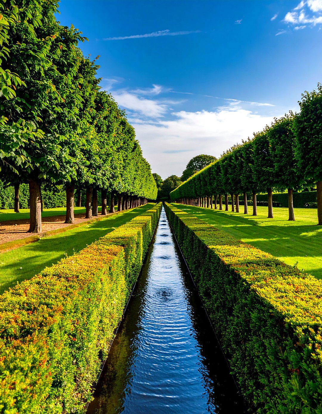Linear Rill Water Channel for Subtle Formal Garden Movement - 20 Formal Garden Ideas