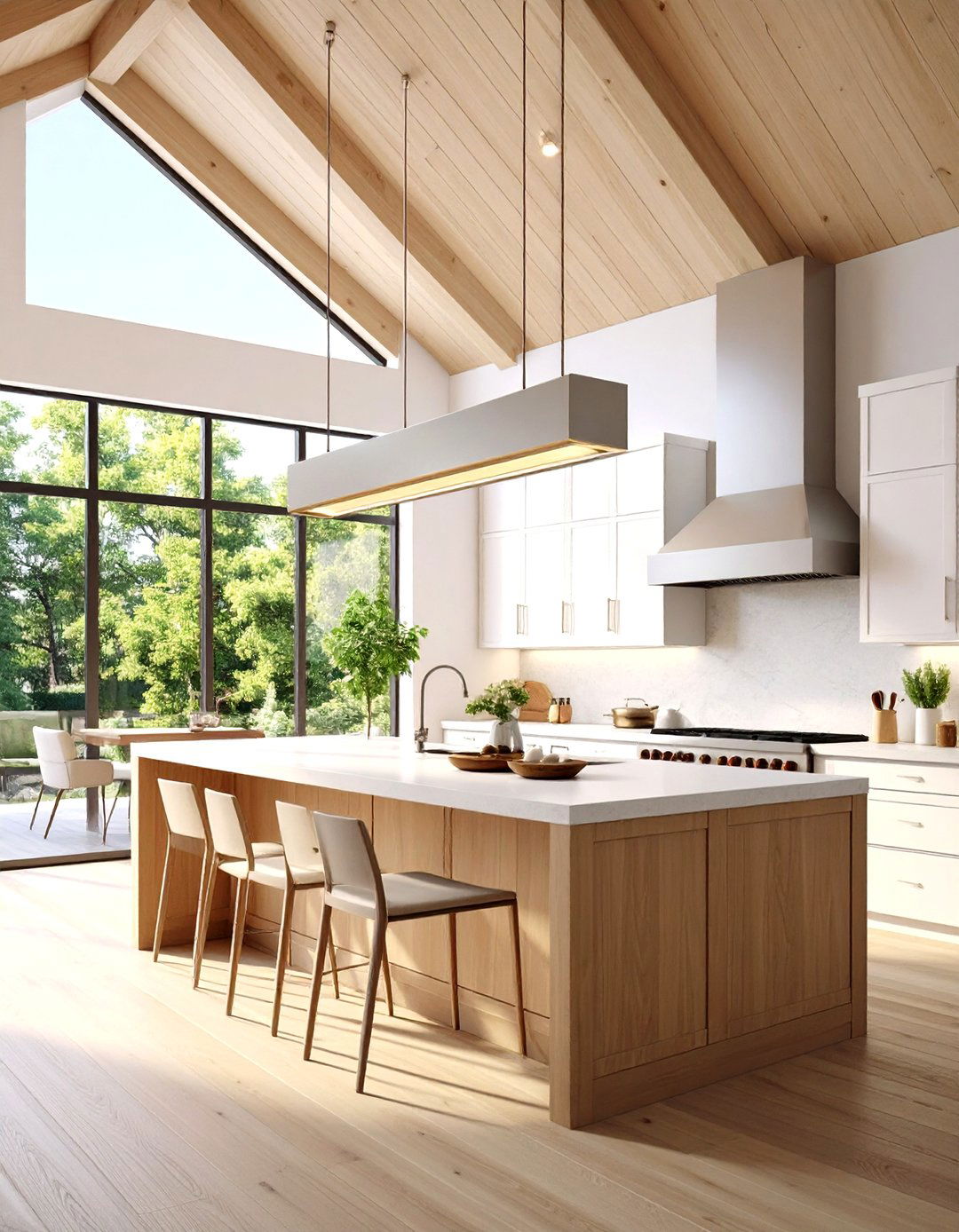 Linear Suspension Fixtures - 20 Vaulted Ceiling Lighting Ideas