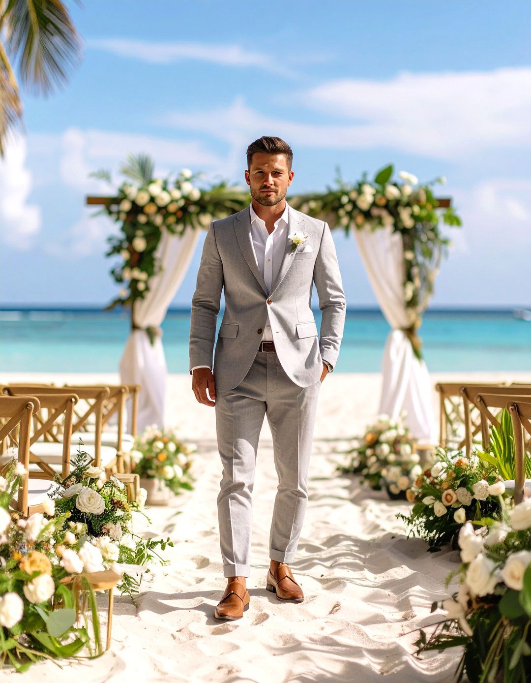 Linen Mens Wedding Outfit Beach Style - 20 Men's Wedding Outfit Ideas