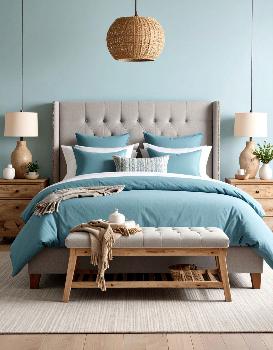 Linen Upholstered Grey Headboard - 20 Grey Headboard Bedroom Ideas