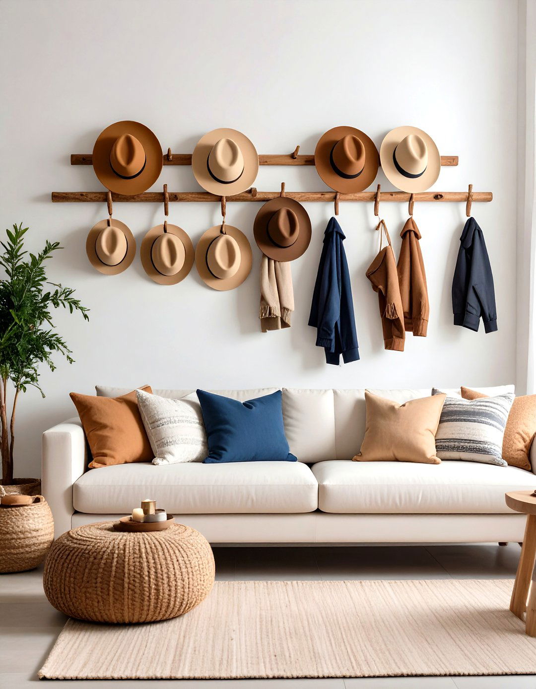 Live Edge Branch Hat Rack - 20 Hat Rack Ideas