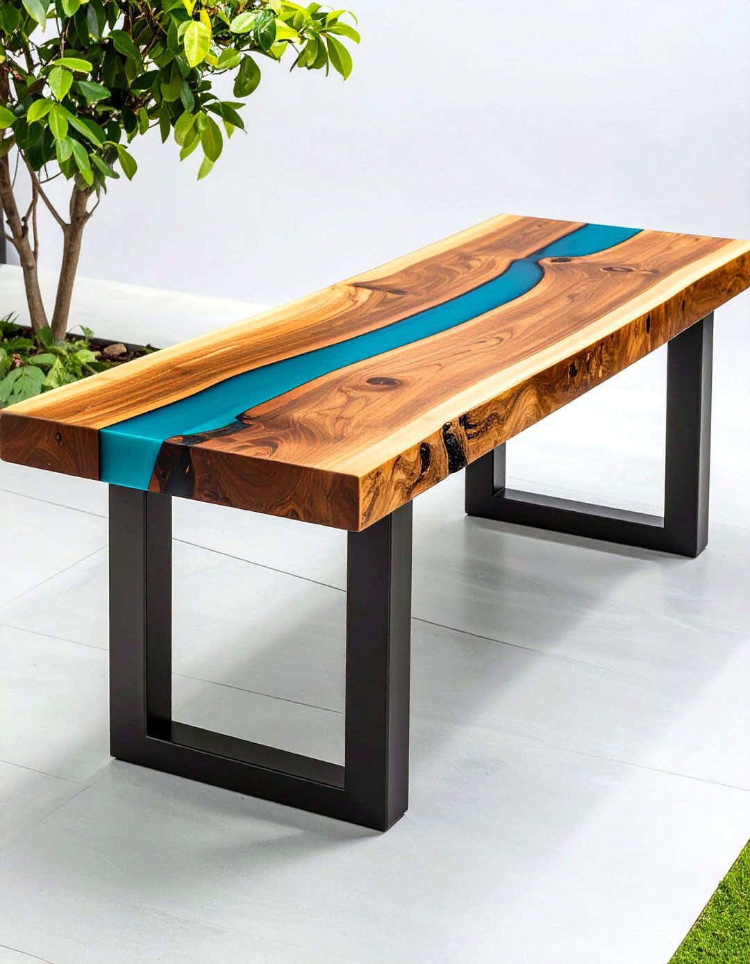 Live Edge Slab Front Porch Bench - 20 Front Porch Bench Ideas
