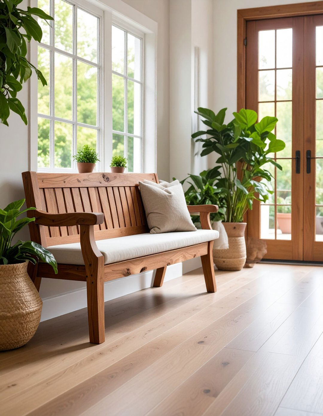Live Edge Wood Entryway Bench with Natural Beauty - 20 Entryway Bench Ideas