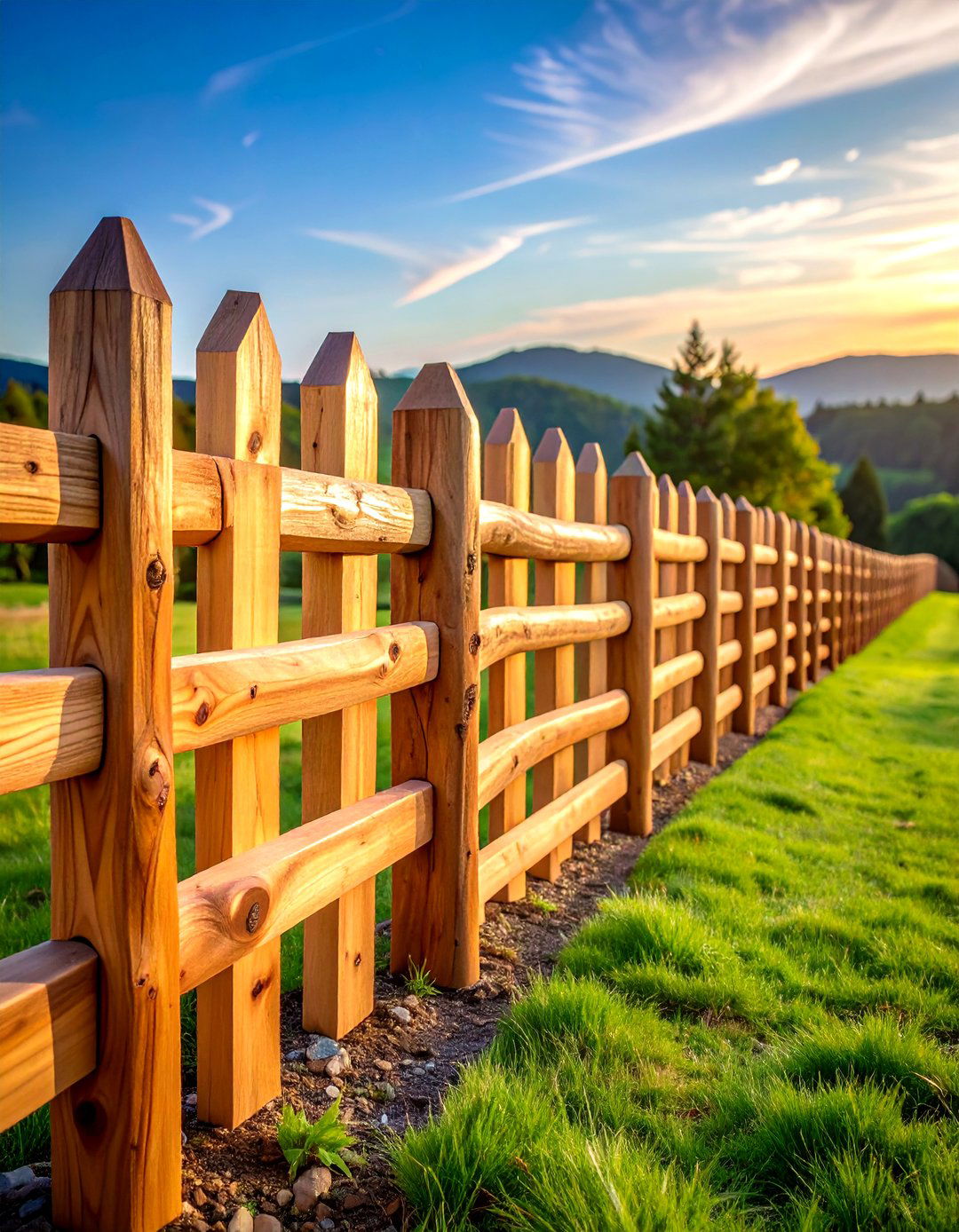 Live Edge Wood Fence Artistic Design - 20 Wood Fence Ideas