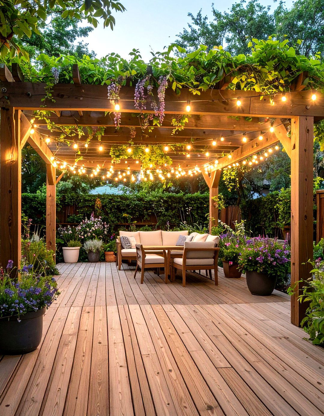 Living Canopy Covered Deck Garden - 20 Covered Deck Ideas