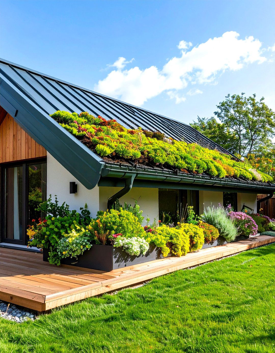 Living Green Gable Patio Roof Softens Hardscapes Naturally - 20 Gable Patio Roof Design Ideas