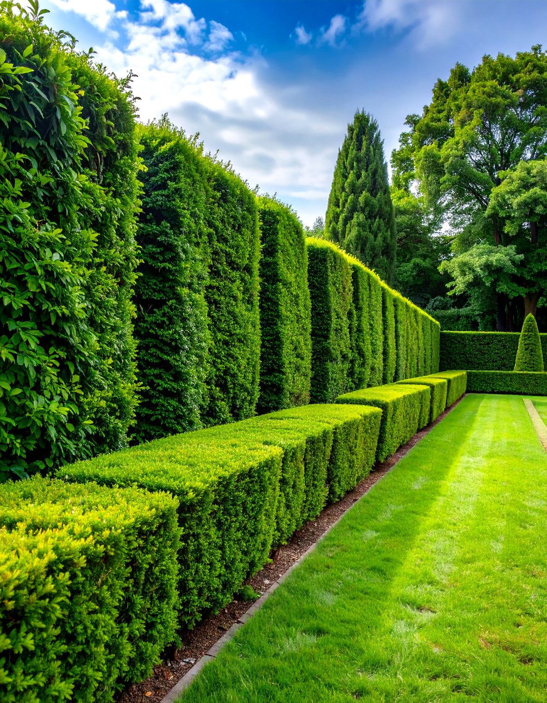 Living Hedge Garden Divider - 20 Garden Divider Ideas