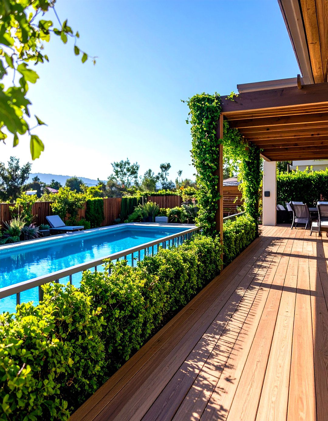 Living Hedge Railings for Natural Privacy - 20 Pool Deck Railing Ideas