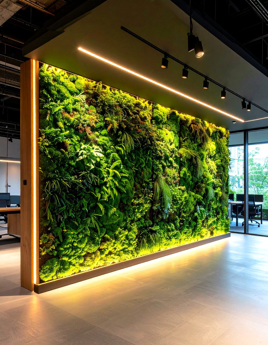 Living Moss Green Accent Wall for Biophilic Calm - 20 Green Accent Wall Ideas