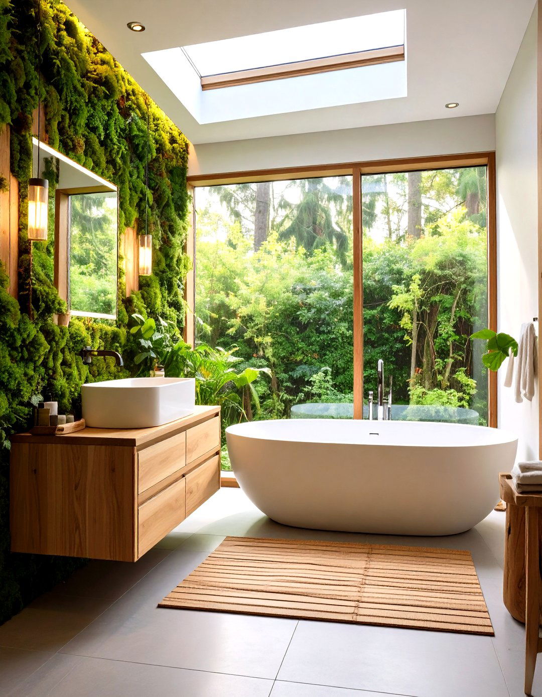 Living Moss Wall Bathroom Oasis - 20 Quirky Bathroom Ideas