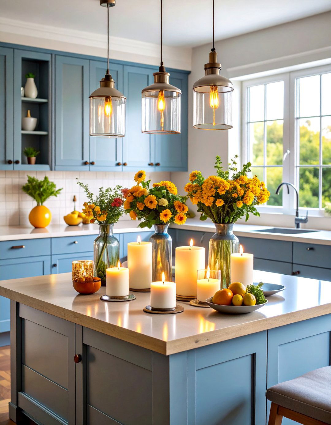 Living Plant Kitchen Island Centerpiece - 20 Kitchen Island Centerpiece Ideas