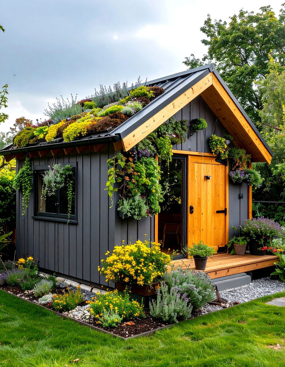 Living Roof Garden Shed for Pollinators - 20 Garden Shed Ideas