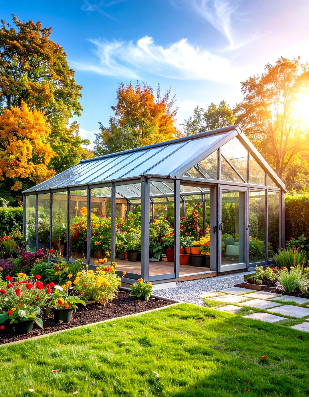 Living Roof Greenhouse Shed With Cold Frames - 20 Greenhouse and Shed Combo Ideas
