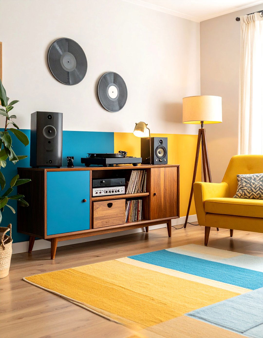 Living Room Corner Music and Media Display - 20 Living Room Corner Ideas