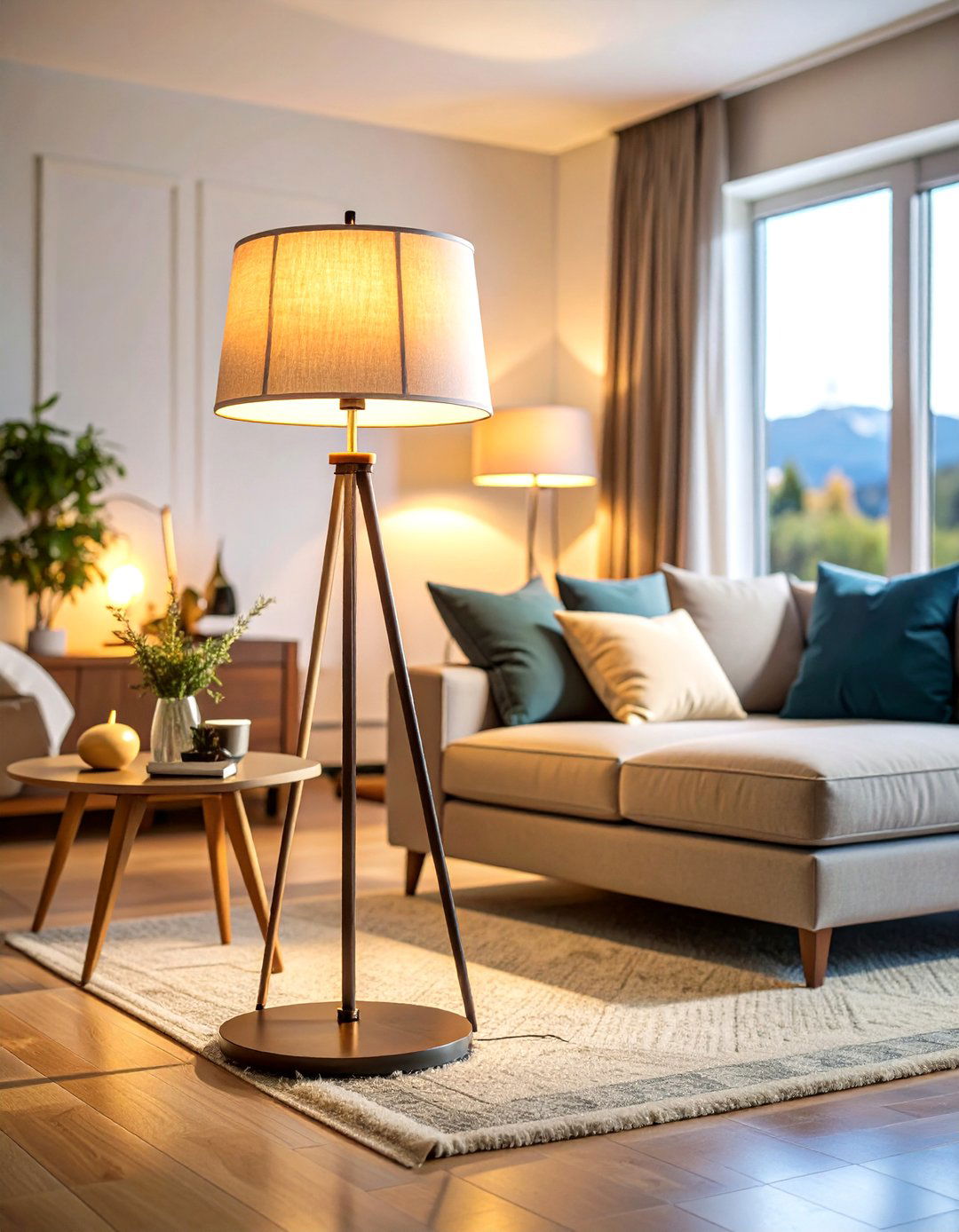 Living Room Floor Lamp with Adjustable Reading Features - 20 Living Room Floor Lamp Ideas and Inspiration