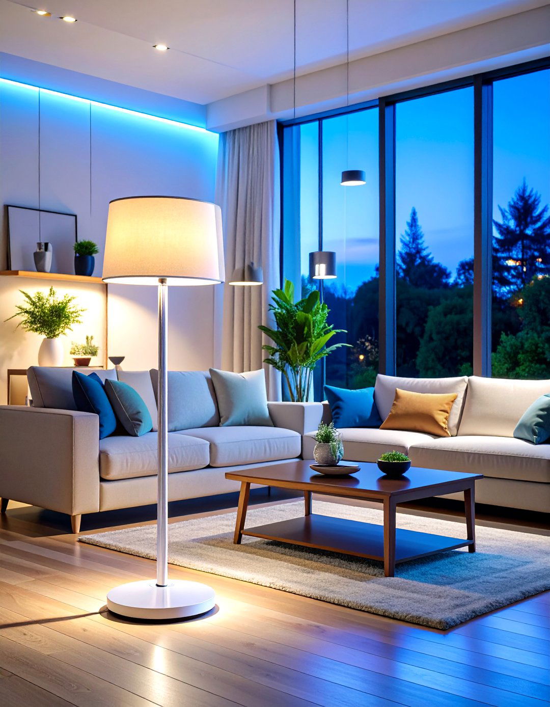 Living Room Floor Lamp with Smart LED Technology - 20 Living Room Floor Lamp Ideas and Inspiration