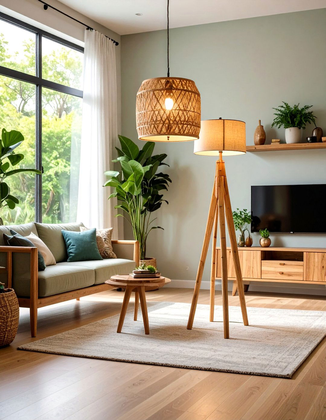 Living Room Floor Lamp with Sustainable Eco Friendly Materials - 20 Living Room Floor Lamp Ideas and Inspiration