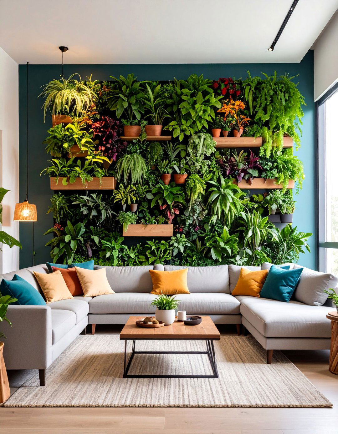 Living Room Living Plant Accent Wall - 20 Living Room Accent Wall Ideas