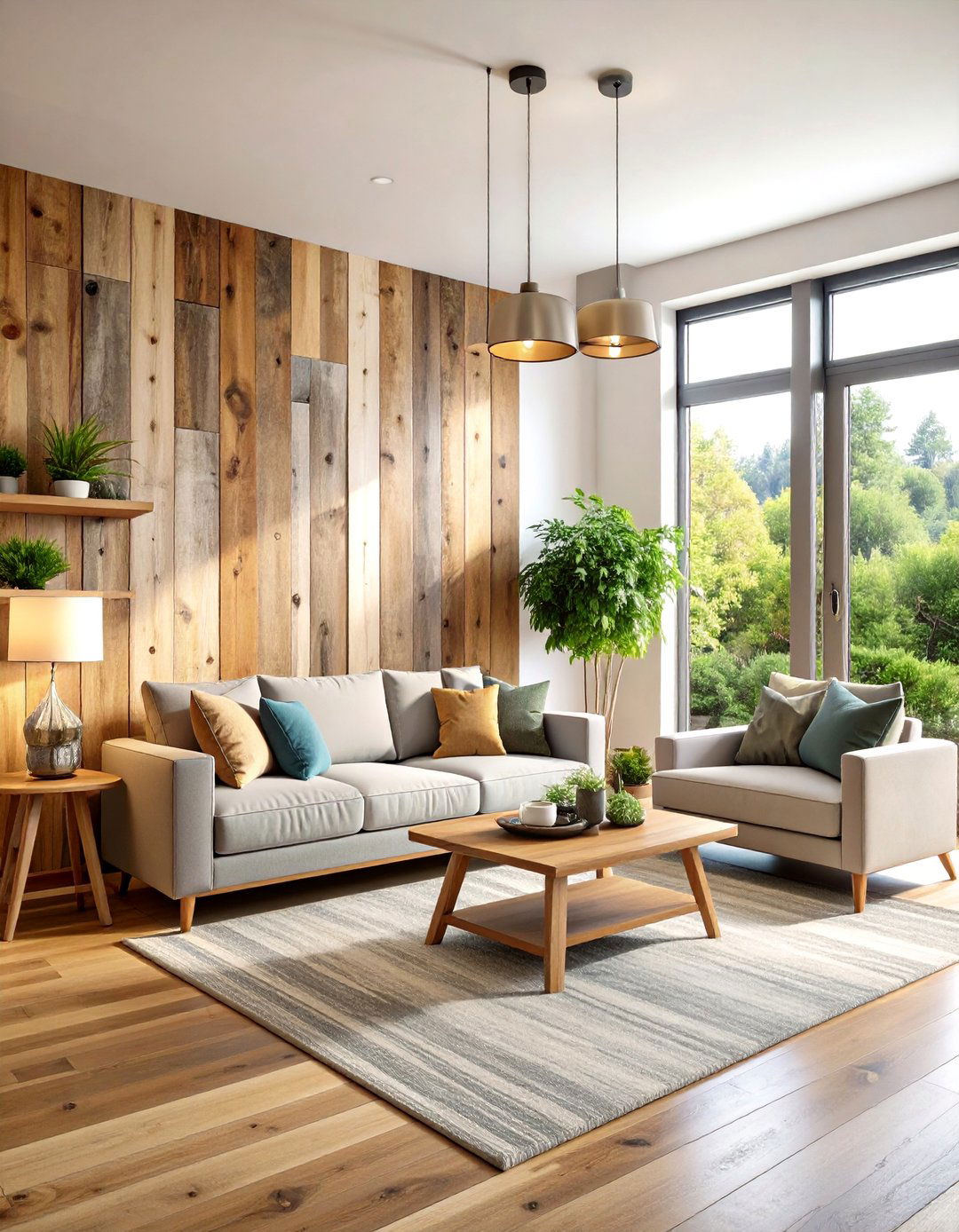 Living Room Reclaimed Wood Accent Wall - 20 Living Room Accent Wall Ideas