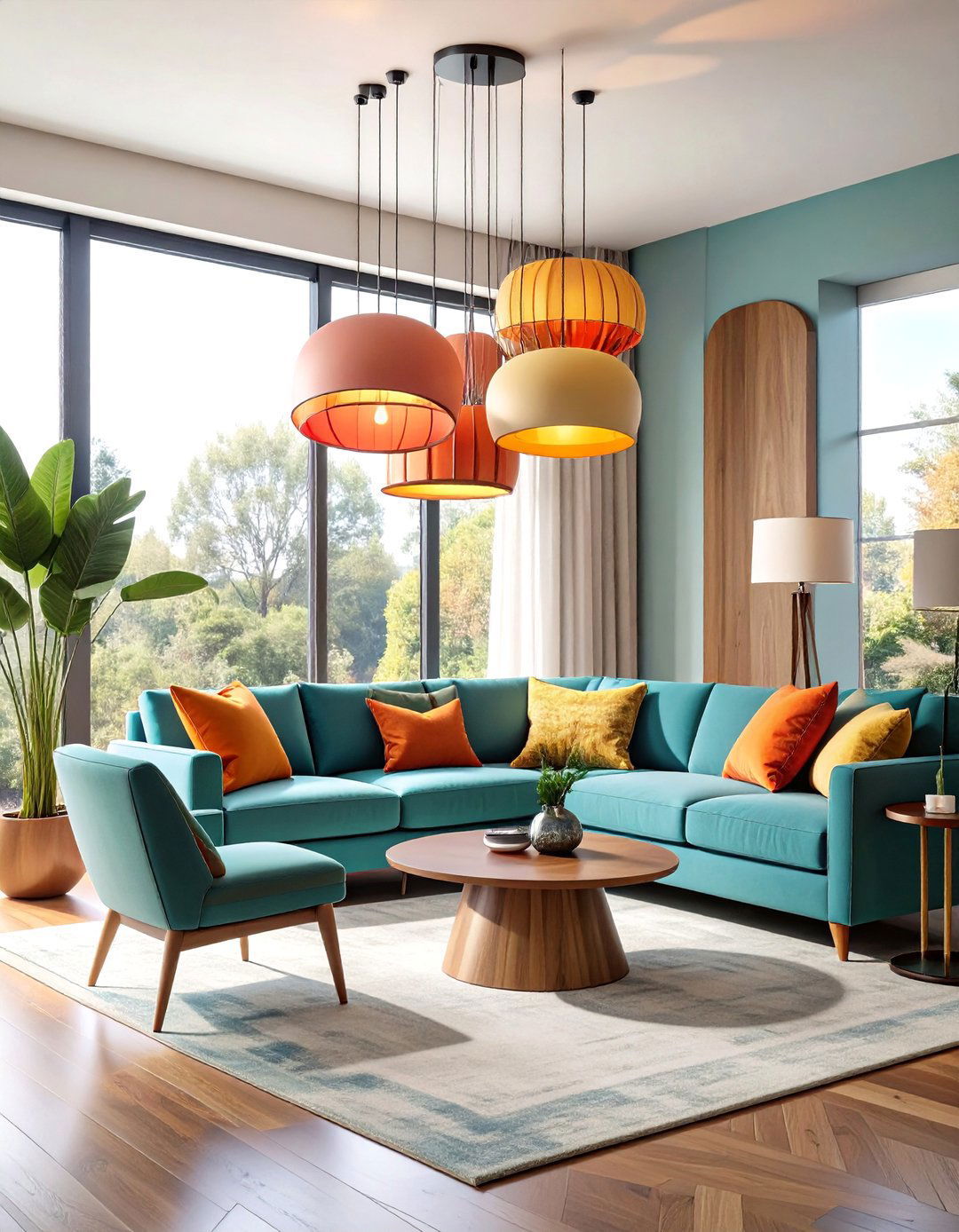 Living Room Sculptural Floor Lamp Artistry - 20 Living Room Lighting Ideas