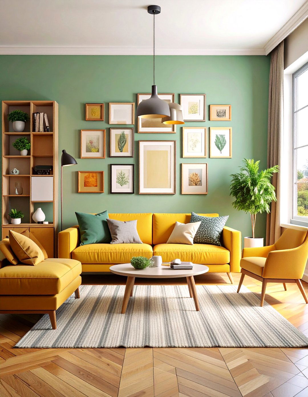 Living Room Storage Gallery Wall with Hidden Compartments - 20 Living Room Storage Ideas