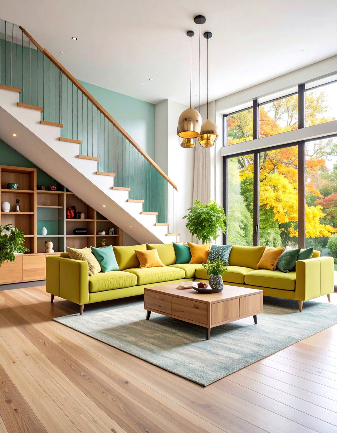 Living Room Storage Under Stair Cabinet Integration - 20 Living Room Storage Ideas