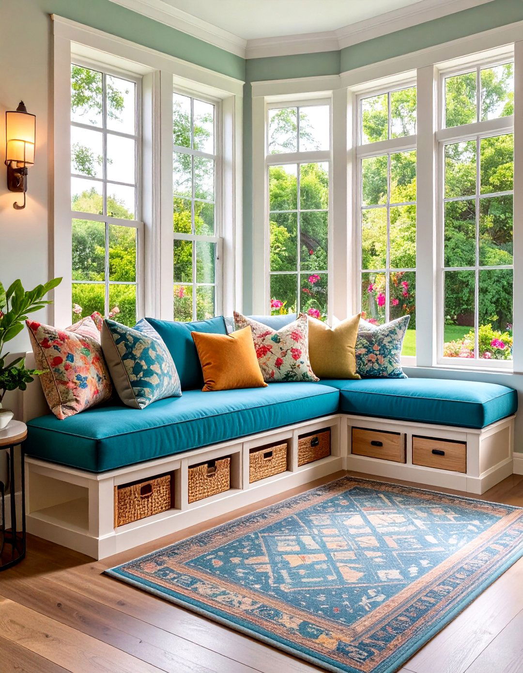 Living Room Storage Window Seat with Lift Up Cushions - 20 Living Room Storage Ideas