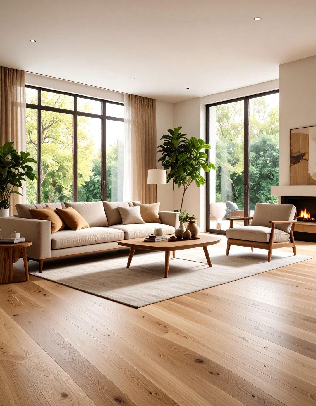 Living Room Wood Floor Engineered European Oak Luxury Design - 20 Living Room Wood Floor Ideas