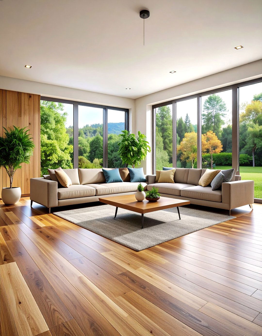 Living Room Wood Floor Luxury Vinyl Plank Realistic Wood Alternative Design - 20 Living Room Wood Floor Ideas