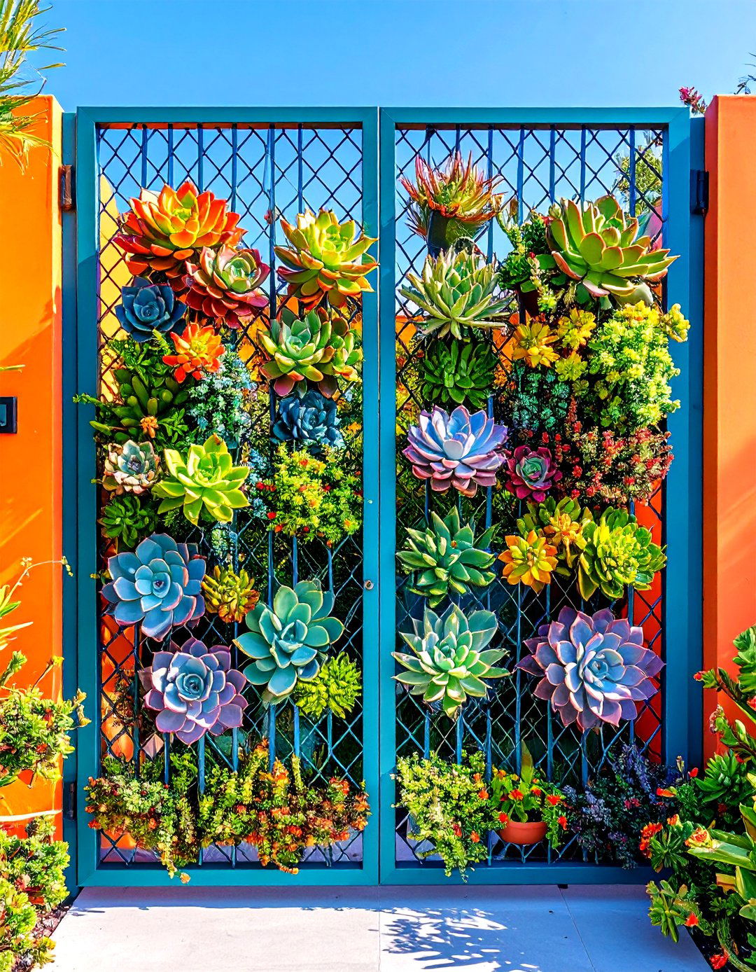 Living Vertical Garden Front Gate - 20 Front Gate Ideas