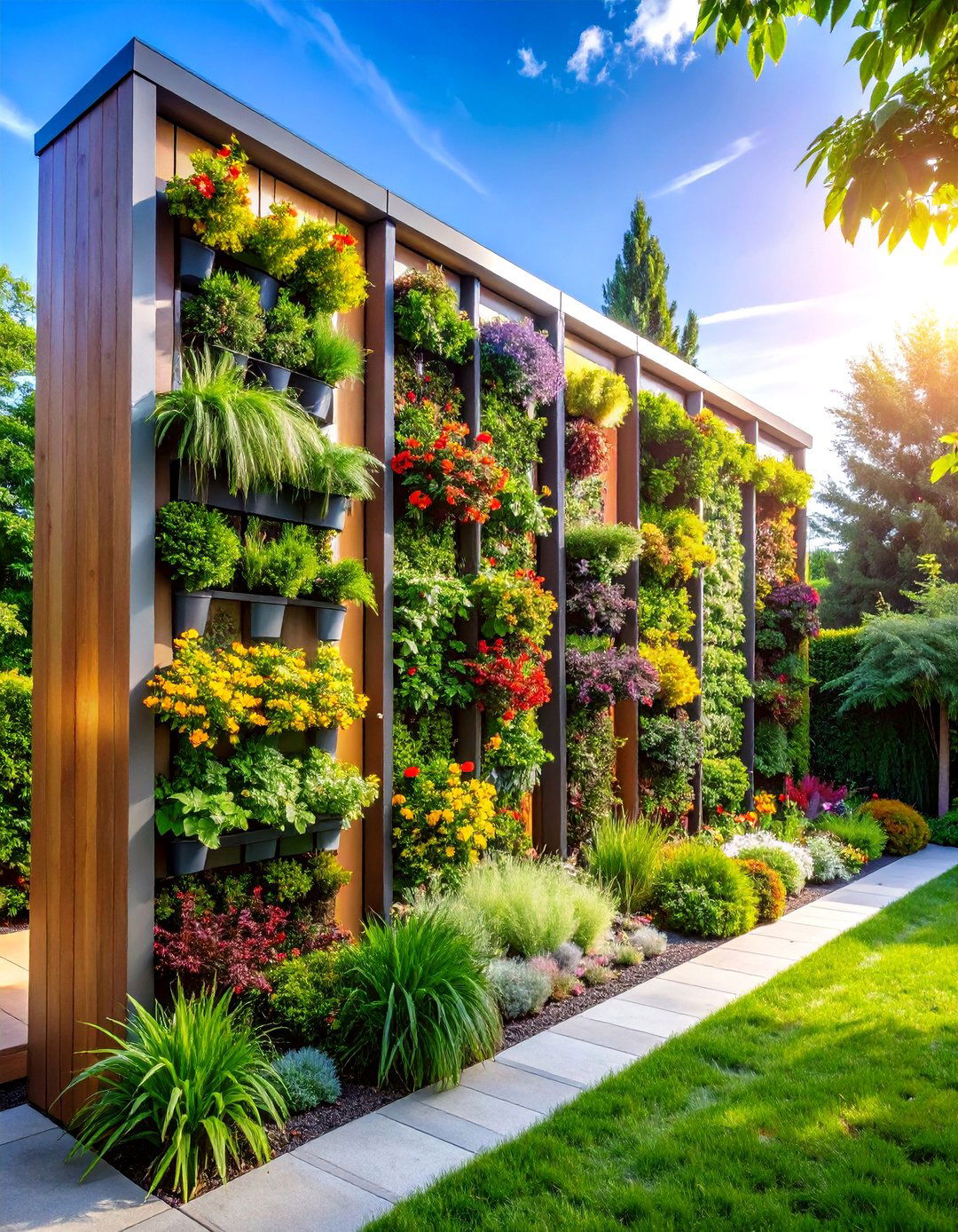 Living Wall Garden Divider Systems - 20 Garden Divider Ideas