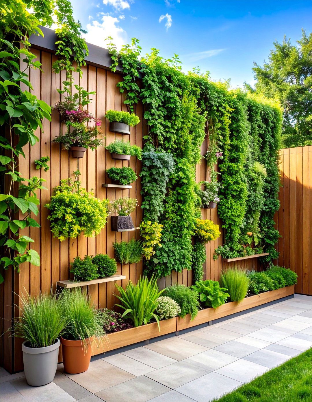 Living Wall Outdoor Privacy Screen Gardens - 20 Outdoor Privacy Screen Ideas