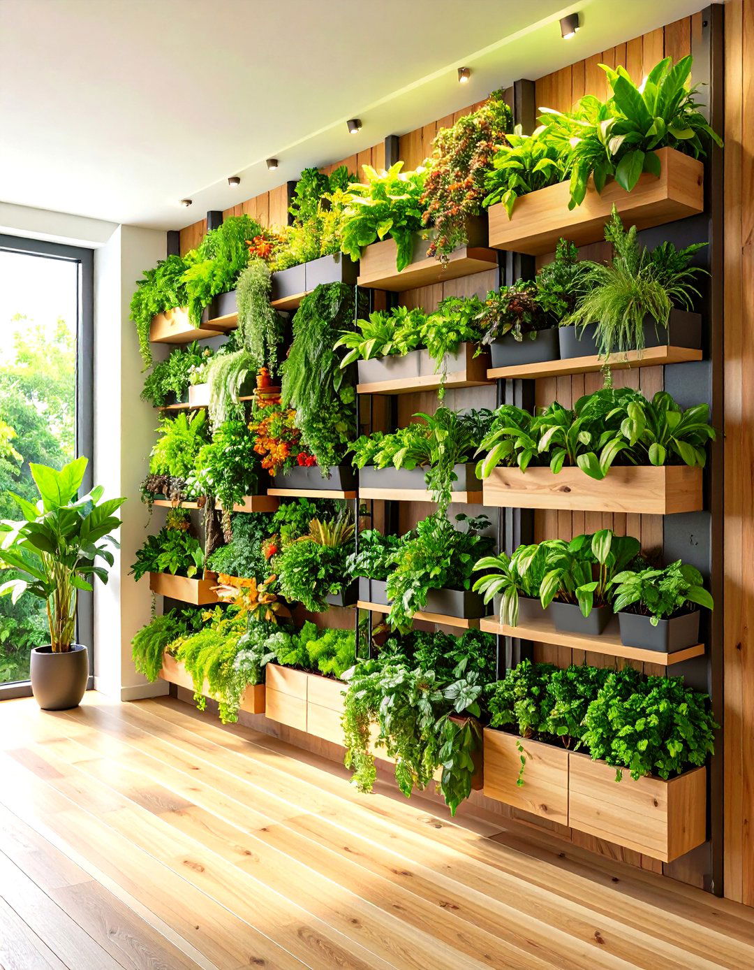 Living Wall Vertical Indoor Garden - 20 Indoor Garden Ideas