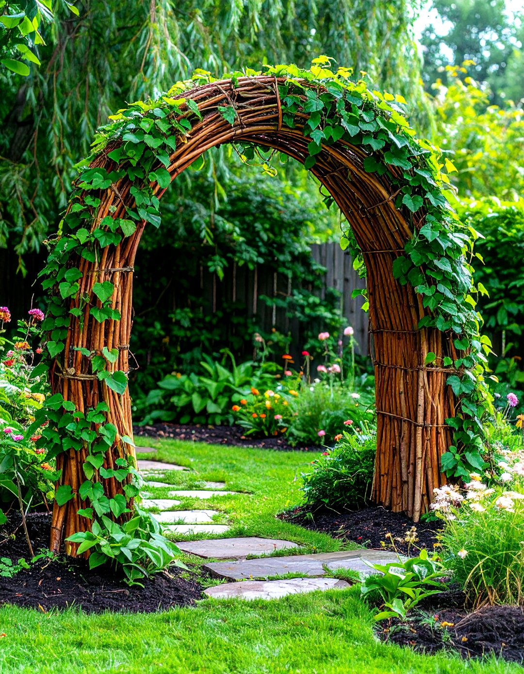 Living Willow Garden Arch That Grows with You - 20 Garden Arch Ideas