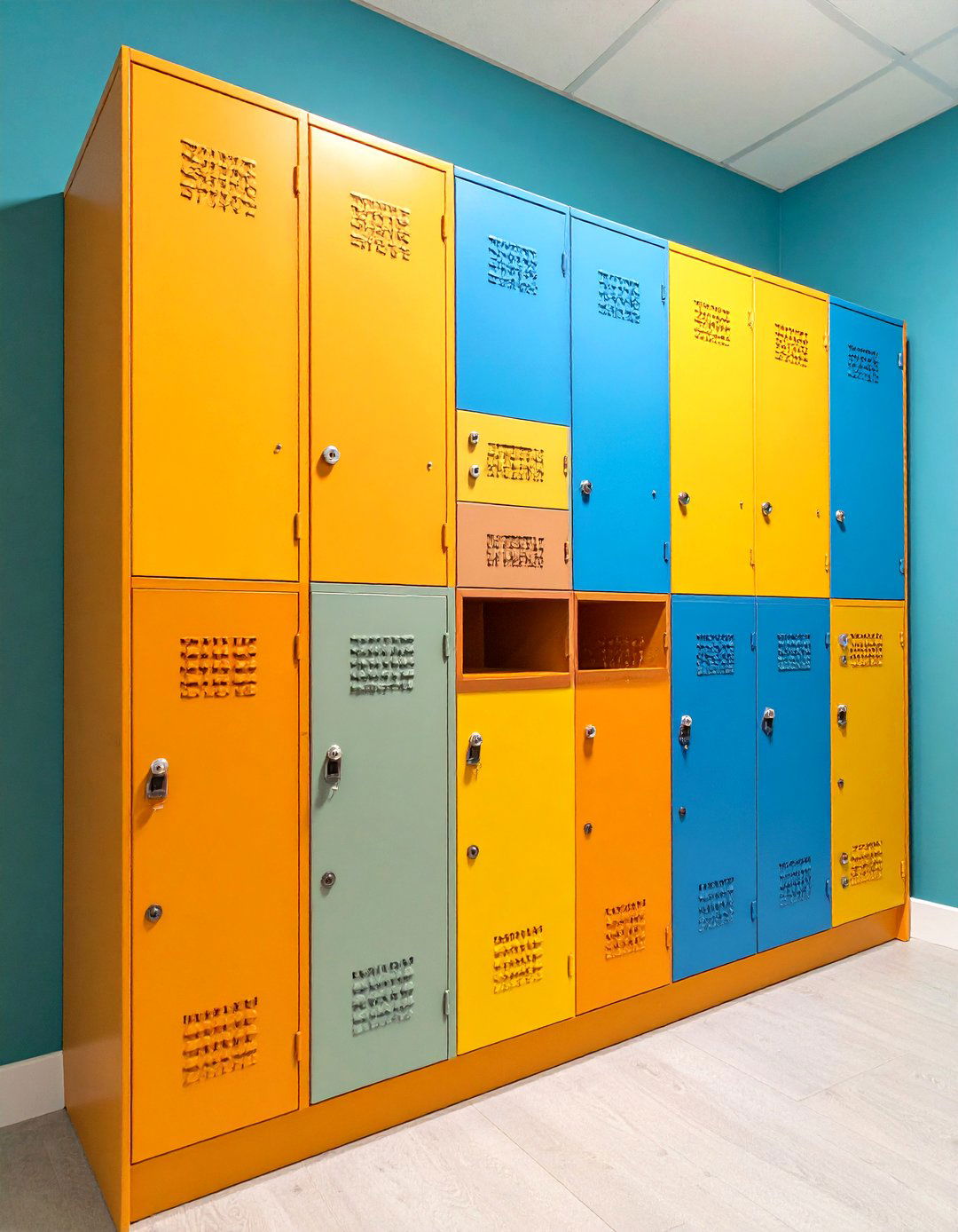 Locker Style Mudroom Cabinets That Contain Chaos