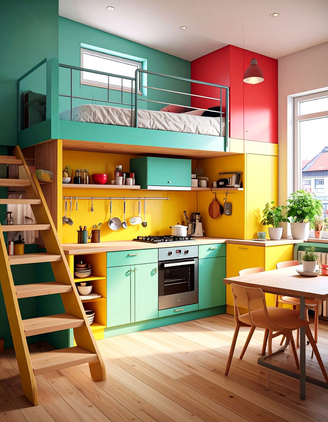 Lofted Mini Kitchens Save Every Square Foot in Tiny Cabins - 20 Cabin Kitchen Ideas
