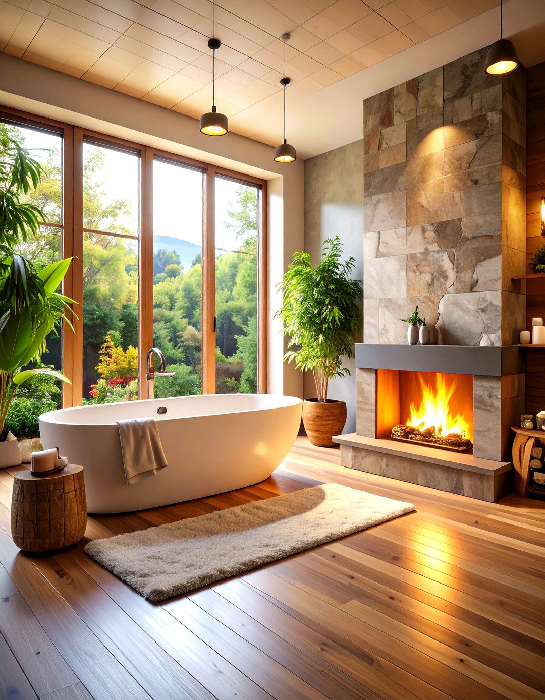 Log Burner Bathroom Luxury Retreat - 20 Log Burner Ideas