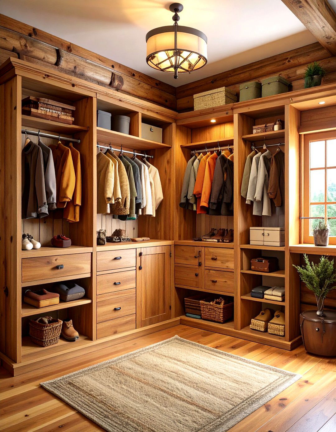 Log Cabin Style Rustic Closet - 20 Rustic Closet Ideas
