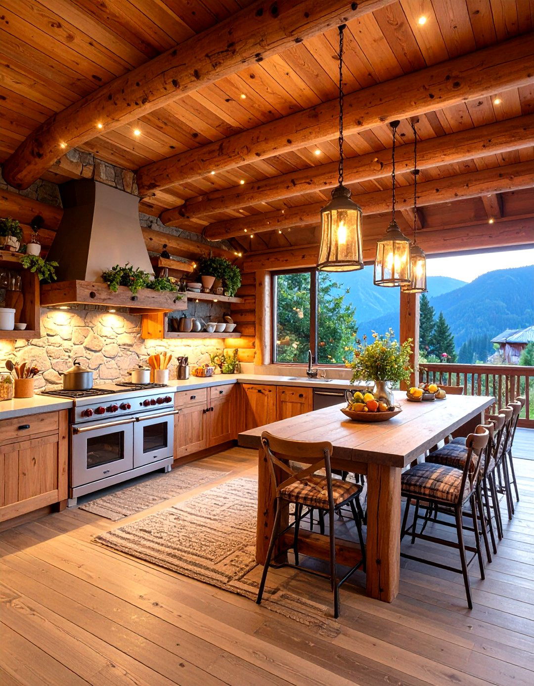 Log Cabin Style Rustic Outdoor Kitchen - 20 Rustic Outdoor Kitchen Ideas
